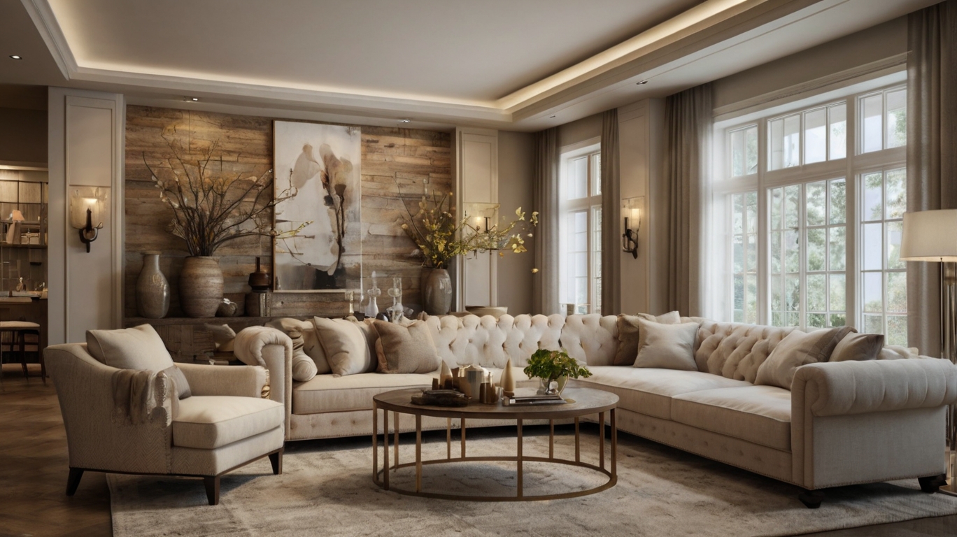 Mur intérieur décoré de plantes grimpantes suspendues, créant un coin nature dans la maison.